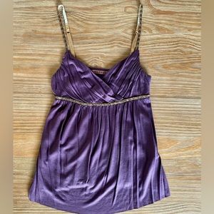NWOT Velvet Tunic Cami with Beaded Detail Size P
